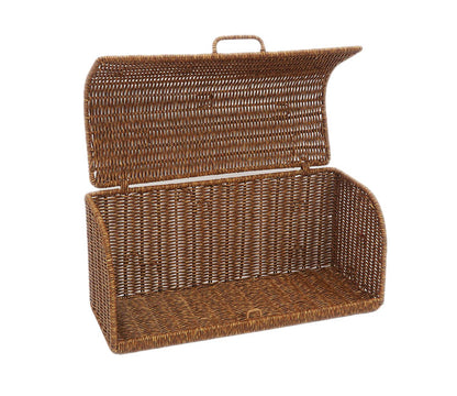 ラタン調 ブレッドケース ロング UTILE ユティル 洗えるバスケット PPラタン 水洗い 手編み かご パンケース 食パン入れ ブレッドボックス カウンター上収納 キッチン収納 おしゃれ