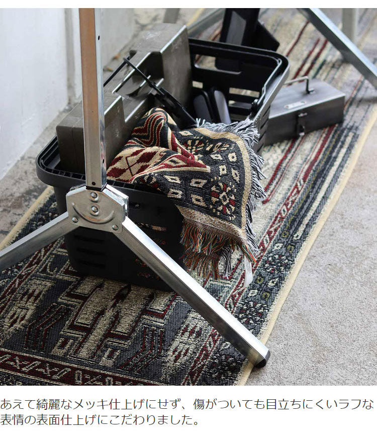 折りたたみ スチールハンガーラック 高さ3段階調節 幅100cm エキシビション フォルダブルハンガーラック 折り畳み ハンガーラック コートハンガー 衣類 収納 洋服 インダストリアル