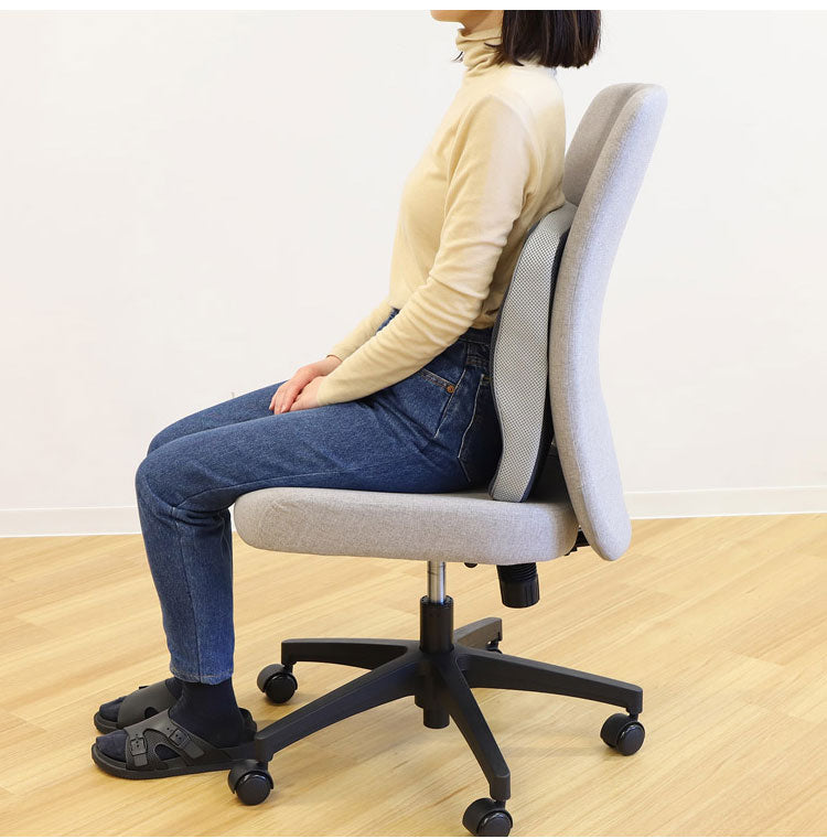 ランバーサポート 後付け 背クッション 背もたれクッション 背当てクッション 腰枕 クッション オフィス 姿勢 布 カバーリング 腰痛対策 洗濯 仕事 完成品 AFL-7(代引不可)