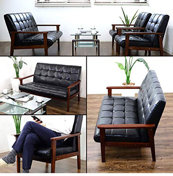 応接ソファセット 4人用 アニータ 4点セット 1人掛けソファ×4台 応接用ソファ ロビーチェア 待合室 椅子 業務用 おしゃれ 銀行 オフィス家具(代引不可)