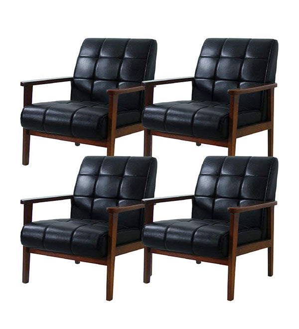 応接ソファセット 4人用 アニータ 4点セット 1人掛けソファ×4台 応接用ソファ ロビーチェア 待合室 椅子 業務用 おしゃれ 銀行 オフィス家具(代引不可)