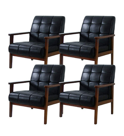 応接ソファセット 4人用 アニータ 4点セット 1人掛けソファ×4台 応接用ソファ ロビーチェア 待合室 椅子 業務用 おしゃれ 銀行 オフィス家具(代引不可)