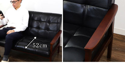 応接ソファセット 4人用 アニータ 3点セット 1人掛けソファ×2台 2人掛けソファ×1台 応接用ソファ ロビーチェア 待合室 椅子 業務用 おしゃれ 銀行 オフィス家具(代引不可)