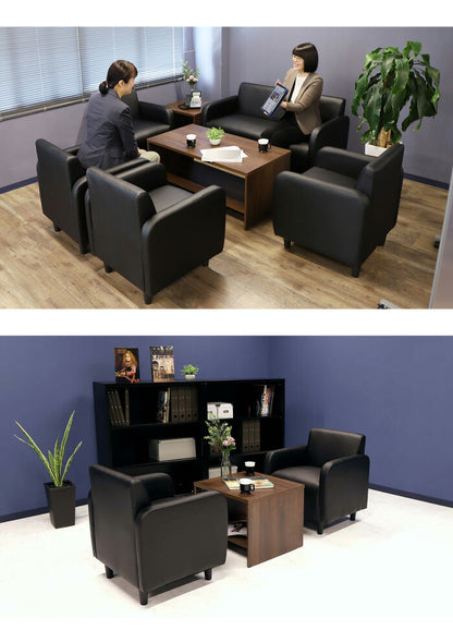 応接室ソファ 一人掛け 丸みのあるデザイン 合皮 1人掛け シングルソファ 応接ソファ アームチェア ロビーチェア 応接椅子 PVCレザー(代引不可)