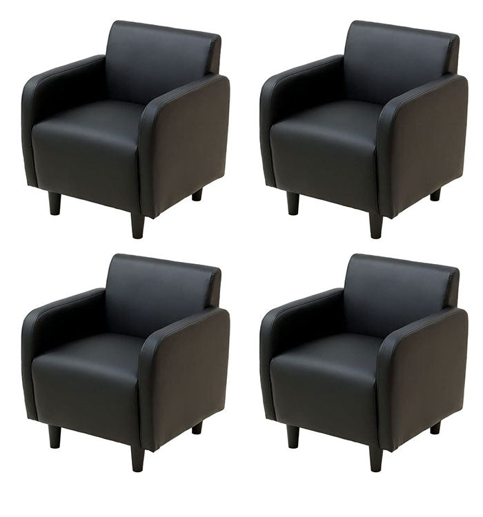 応接ソファセット 4人用 シャルマン 4点セット 1人掛けソファ×4台 応接用ソファ ロビーチェア 待合室 椅子 業務用 おしゃれ 銀行 オフィス家具(代引不可)