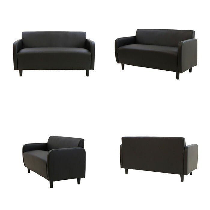 応接室ソファ 二人掛け 丸みのあるデザイン 合皮 2人掛け ソファ 応接ソファ アームチェア ロビーチェア 応接椅子 PVCレザー(代引不可)