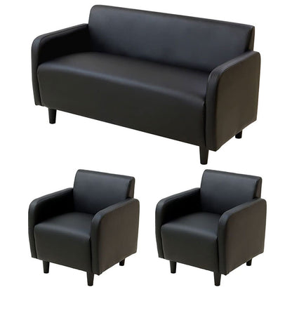 応接ソファセット 4人用 アプティ 3点セット 1人掛けソファ×2台 2人掛けソファ×1台 応接用ソファ ロビーチェア 待合室 椅子 業務用 おしゃれ 銀行 オフィス家具(代引不可)