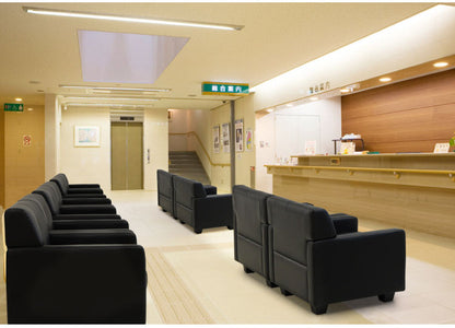 応接室ソファ 1人掛け 抗菌・防汚加工 応接椅子 1人掛けソファー ラウンジ レザー 応接室 社長室 オフィス エントランス ロビー チェア 1人用 クリーン オフィス家具(代引不可)