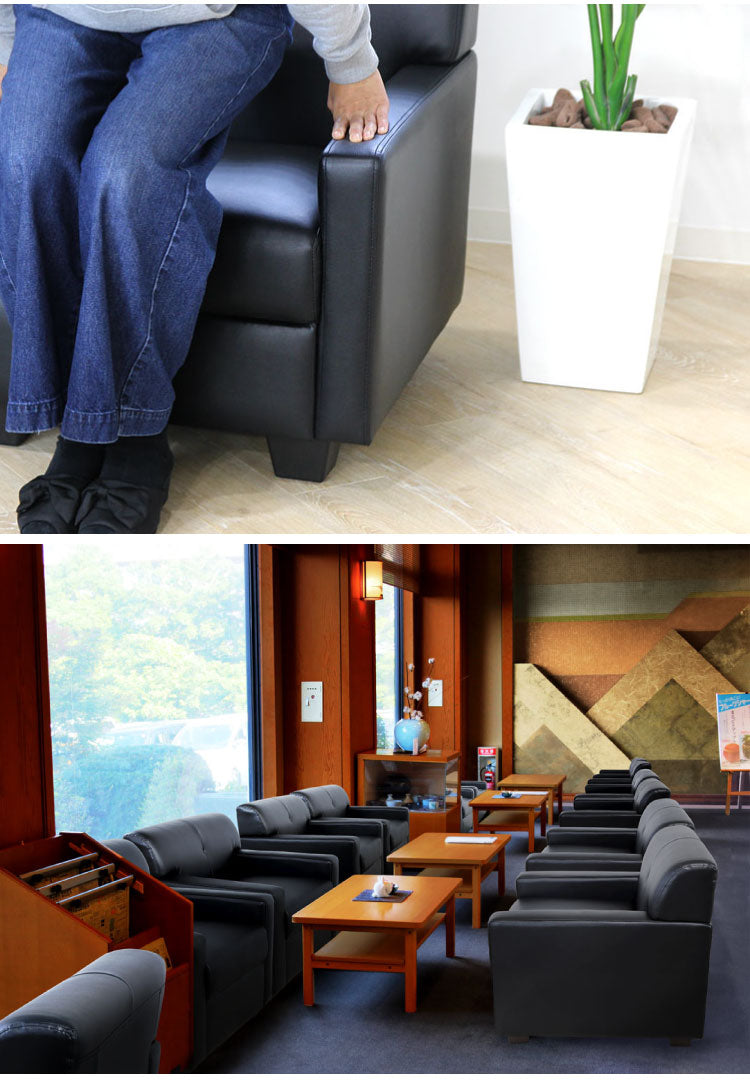 応接室ソファ 2人掛け 抗菌・防汚加工 応接椅子 2人掛けソファー ラウンジ レザー 応接室 社長室 オフィス エントランス ロビー チェア 2人用 クリーン オフィス家具(代引不可)