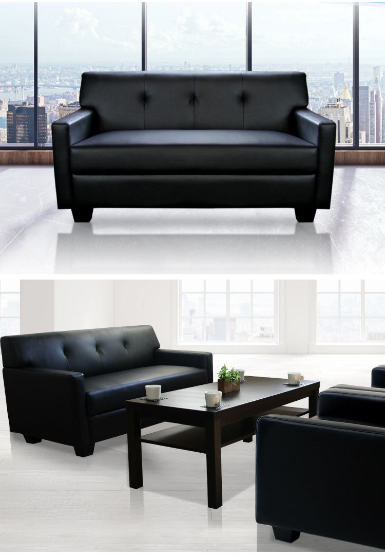 応接室ソファ 2人掛け 抗菌・防汚加工 応接椅子 2人掛けソファー ラウンジ レザー 応接室 社長室 オフィス エントランス ロビー チェア 2人用 クリーン オフィス家具(代引不可)