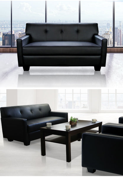 応接室ソファ 2人掛け 抗菌・防汚加工 応接椅子 2人掛けソファー ラウンジ レザー 応接室 社長室 オフィス エントランス ロビー チェア 2人用 クリーン オフィス家具(代引不可)