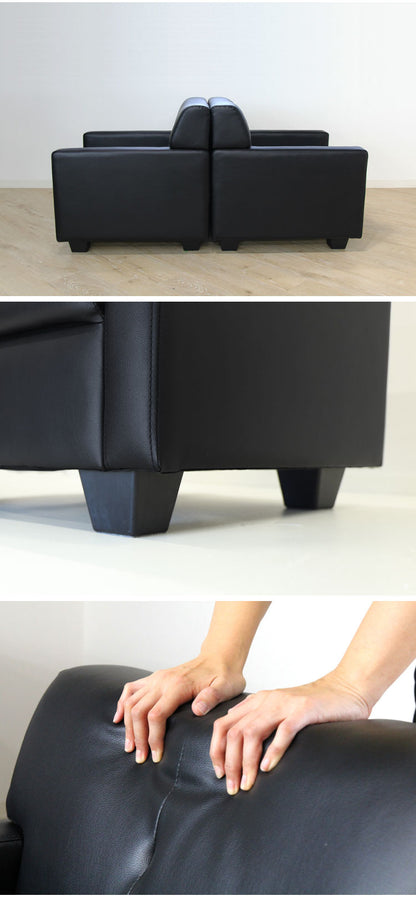 応接室ソファ 2人掛け 抗菌・防汚加工 応接椅子 2人掛けソファー ラウンジ レザー 応接室 社長室 オフィス エントランス ロビー チェア 2人用 クリーン オフィス家具(代引不可)