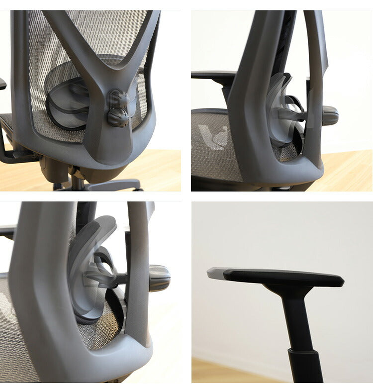 フットレスト付き オフィスチェア エラストマーメッシュ採用 ヘッドレスト付き ベーシックモデル リクライニング デスクチェア パソコンチェア ロッキング(代引不可)