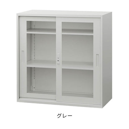 引戸書庫 3段 スチール書庫 引違い書庫 キャビネット オフィス収納 システム収納庫 本棚 アクリル A4 ホワイト ブラック 棚 連結 EA-8840-3HA 収納 オフィス 書類(代引不可)
