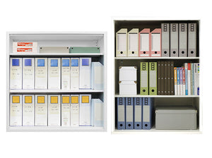 引戸書庫 3段 スチール書庫 引違い書庫 キャビネット オフィス収納 システム収納庫 本棚 アクリル A4 ホワイト ブラック 棚 連結 EA-8840-3HA 収納 オフィス 書類(代引不可)