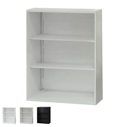 オープン書庫 3段 スチール書庫 キャビネット オフィス収納 システム収納庫 本棚 書棚 スチール ホワイト ブラック シェルフ 連結 EA-8840-3N 収納 オフィス 書類(代引不可)