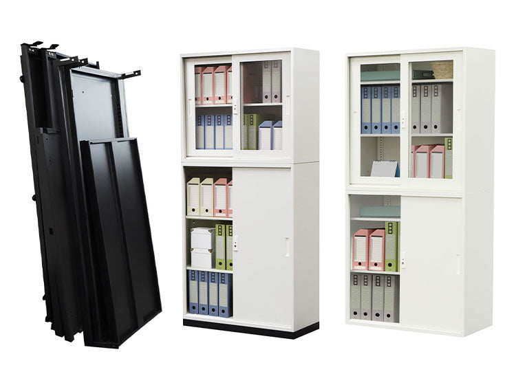 オープン書庫 3段 スチール書庫 キャビネット オフィス収納 システム収納庫 本棚 書棚 スチール ホワイト ブラック シェルフ 連結 EA-8840-3N 収納 オフィス 書類(代引不可)