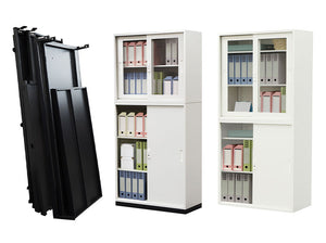 オープン書庫 3段 スチール書庫 キャビネット オフィス収納 システム収納庫 本棚 書棚 スチール ホワイト ブラック シェルフ 連結 EA-8840-3N 収納 オフィス 書類(代引不可)