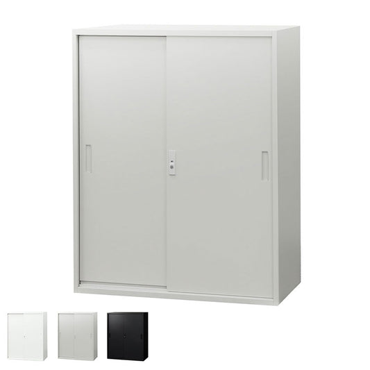 引戸書庫 3段 スチール書庫 引違い書庫 キャビネット オフィス収納 システム収納庫 本棚 スチール A4 ホワイト ブラック 棚 連結 EA-8840H-3H 収納 オフィス 書類(代引不可)