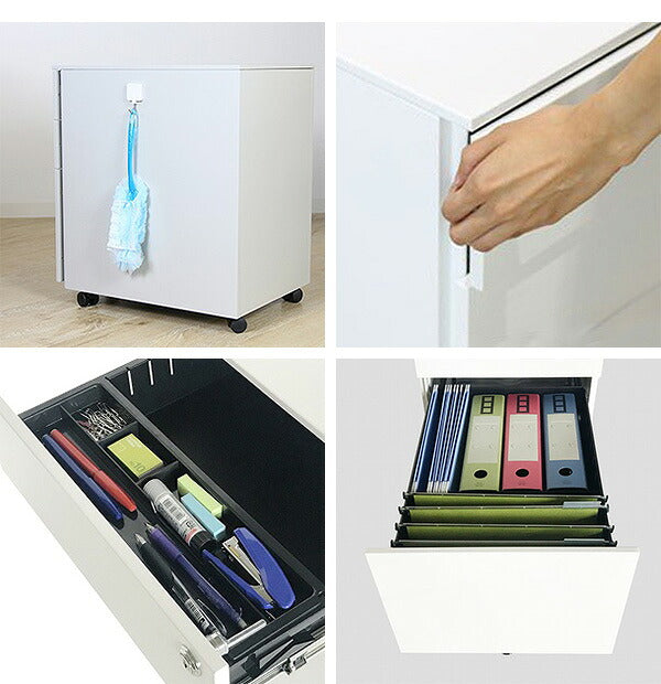 完成品 スチールワゴン ダイヤル錠 引き出しフルオープン スチール製 キャスター付き 脇机 サイドデスク 収納 収納 引き出し オフィスワゴン デスクワゴン キャビネット チェスト 収納(代引不可)