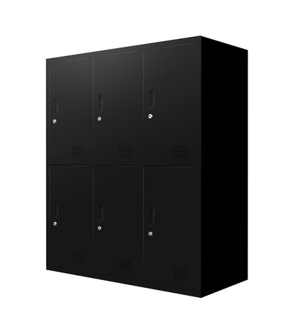 ロッカー 6人用 3列2段 高さ105cm 工具不要で組み立て品 かぎ付き 更衣ロッカー スチール製 スチールロッカー 四人用 収納 スチールキャビネット 4人用ロッカー(代引不可)