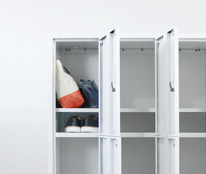 ロッカー 6人用 3列2段 高さ105cm 工具不要で組み立て品 かぎ付き 更衣ロッカー スチール製 スチールロッカー 四人用 収納 スチールキャビネット 4人用ロッカー(代引不可)