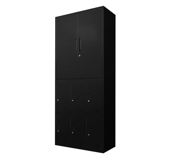 両開き書庫 ロッカー 6人用 2台セット 同色セット それぞれ1台ずつ 組み立て品 鍵付きラック システム収納庫 スチール書庫 キャビネット かぎ付き 更衣ロッカー スチールロッカー(代引不可)