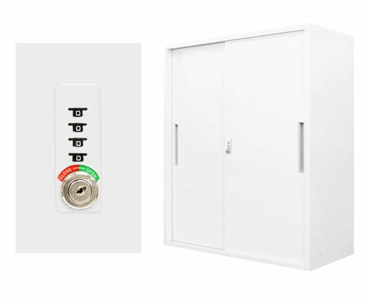 【1000円OFF】引戸書庫 システム収納庫 スチール書庫 引違い ダイヤル錠 キャビネット オフィス 収納 シェルフ A4 幅900×奥行400×高さ1050mm FACILE FHD-H 書類収納 収納庫 ロッカー(代引不可)