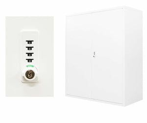 両開き書庫 システム収納庫 スチール書庫 ダイヤル錠 キャビネット オフィス 収納 本棚 シェルフ A4 幅900×奥行400×高さ1050mm FACILE FHD-R 書類収納 収納庫 ロッカー(代引不可)