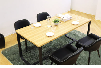 会議テーブル ループ脚 幅150cm 配線ボックス付き ミーティングテーブル 会議用テーブル 会議机 会議テーブル 長机 会議室 打ち合わせ 作業台 木目調 商談(代引不可)