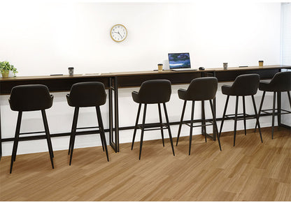 スタンディングデスク ハイデスク 棚板付き 幅1500×奥行450×高さ1050mm 立ち机 コンセント オフィスデスク ハイカウンター おしゃれ HD-1545 デスクワーク オフィス コワーキング(代引不可)