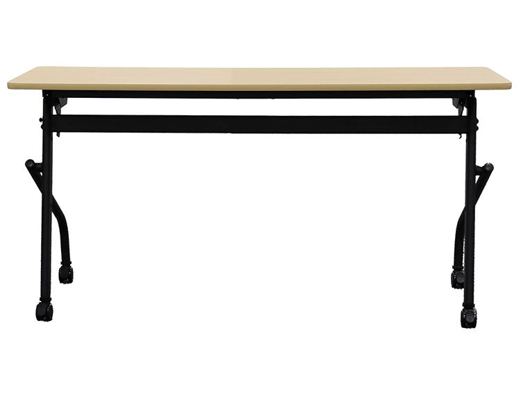 会議用テーブル 幕板なし 幅1200×奥行450mm 平行スタッキング ソフトエッジ巻き フォールディングテーブル ワークテーブル 作業台 HST-1245 机(代引不可)