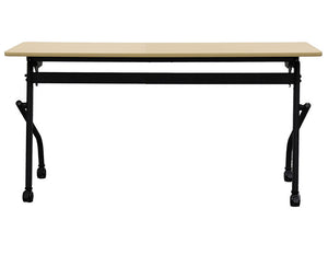 会議用テーブル 幕板なし 幅1200×奥行450mm 平行スタッキング ソフトエッジ巻き フォールディングテーブル ワークテーブル 作業台 HST-1245 机(代引不可)