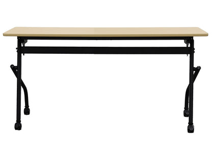 会議用テーブル 幕板なし 幅1500×奥行450mm 平行スタッキング ソフトエッジ巻き フォールディングテーブル ワークテーブル 作業台 HST-1545 机(代引不可)