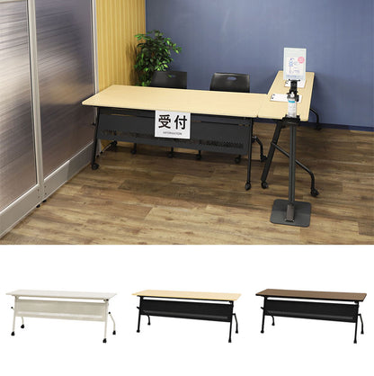 【1000円OFF】会議用テーブル 幕板付き 幅1800×奥行450mm 平行スタッキング ソフトエッジ巻き 折りたたみテーブル 作業台 イベントテーブル 長机 HST-1845M 机(代引不可)