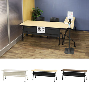 会議用テーブル 幕板付き 幅1800×奥行450mm 平行スタッキング ソフトエッジ巻き 折りたたみテーブル 作業台 イベントテーブル 長机 HST-1845M 机(代引不可)