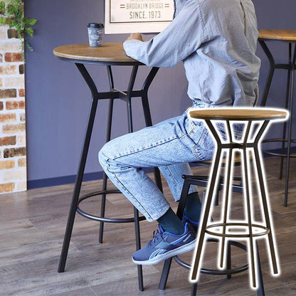 バーテーブル ハイテーブル 直径60cm ラウンドテーブル カフェテーブル カウンターテーブル アイアン ヴィンテージ(代引不可)