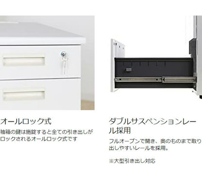 完成品 スチールワゴン 3段 サイドワゴン スチール製 キャスター付き 脇机 サイドデスク 収納 収納 引き出し オフィスワゴン デスクワゴン キャビネット チェスト 収納(代引不可)