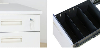 サイドチェスト 鍵付き 脇机 2段 幅40cm スチール製 サイドワゴン サイドデスク 収納 引き出し オフィスワゴン デスクワゴン キャビネット チェスト 収納(代引不可)