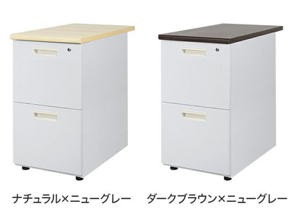 サイドチェスト 鍵付き 脇机 2段 幅40cm スチール製 サイドワゴン サイドデスク 収納 引き出し オフィスワゴン デスクワゴン キャビネット チェスト 収納(代引不可)