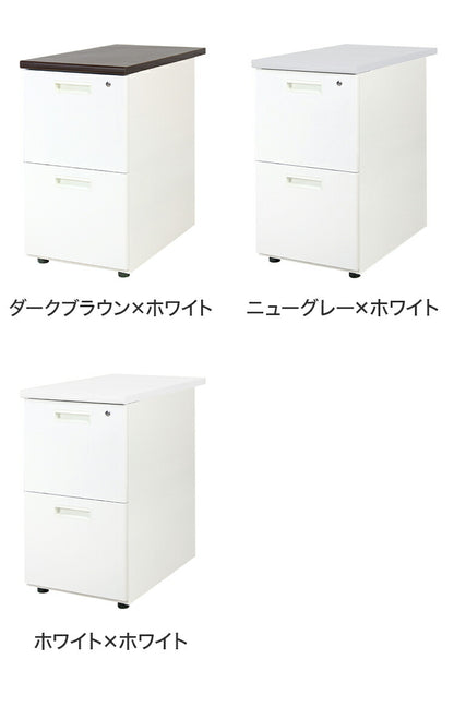 サイドチェスト 鍵付き 脇机 2段 幅40cm スチール製 サイドワゴン サイドデスク 収納 引き出し オフィスワゴン デスクワゴン キャビネット チェスト 収納(代引不可)