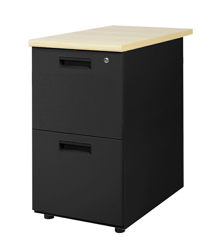 サイドチェスト 鍵付き 脇机 2段 幅40cm スチール製 サイドワゴン サイドデスク 収納 引き出し オフィスワゴン デスクワゴン キャビネット チェスト 収納(代引不可)