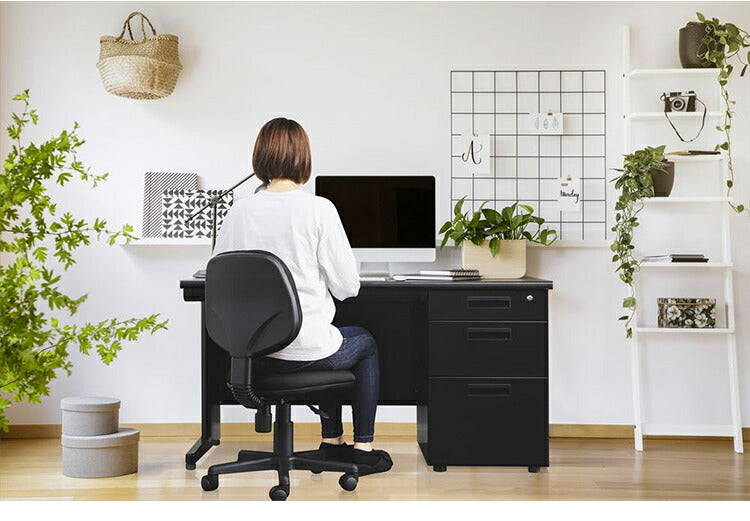 サイドチェスト 鍵付き 脇机 幅40cm スチール製 サイドワゴン サイドデスク 収納 引き出し オフィスワゴン デスクワゴン キャビネット チェスト 収納(代引不可)