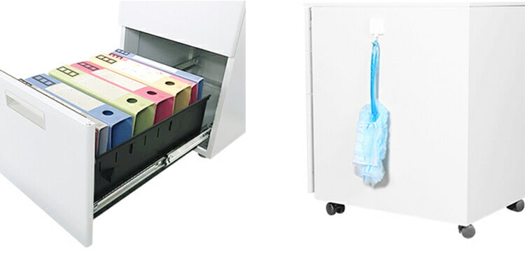 サイドチェスト 鍵付き 脇机 幅40cm スチール製 サイドワゴン サイドデスク 収納 引き出し オフィスワゴン デスクワゴン キャビネット チェスト 収納(代引不可)