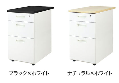 サイドチェスト 鍵付き 脇机 幅40cm スチール製 サイドワゴン サイドデスク 収納 引き出し オフィスワゴン デスクワゴン キャビネット チェスト 収納(代引不可)