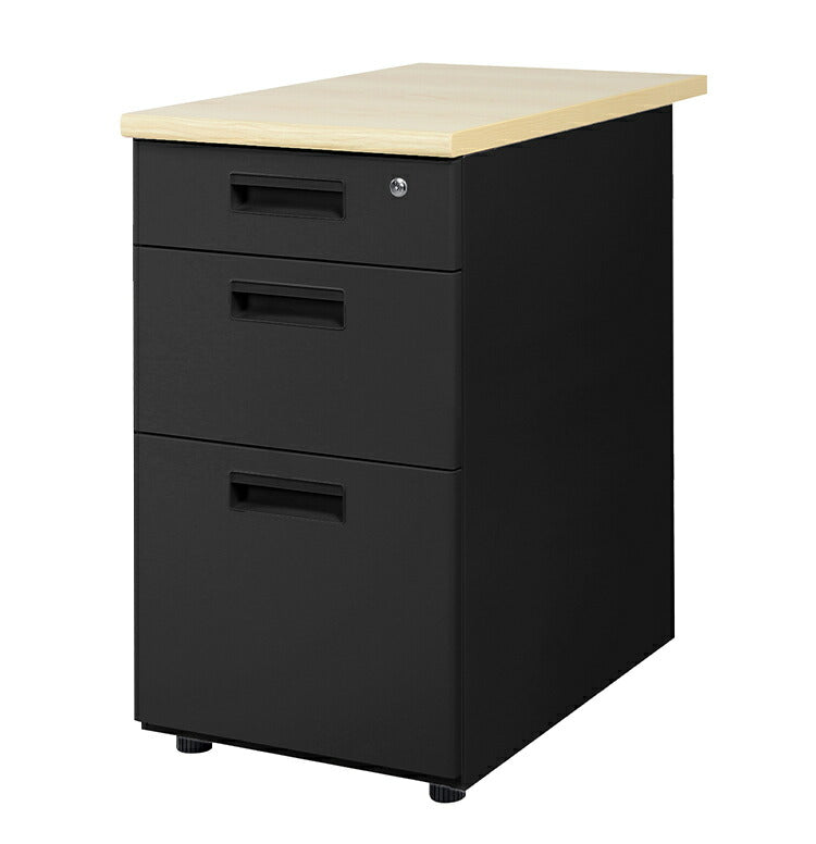 サイドチェスト 鍵付き 脇机 幅40cm スチール製 サイドワゴン サイドデスク 収納 引き出し オフィスワゴン デスクワゴン キャビネット チェスト 収納(代引不可)