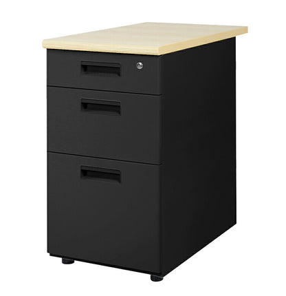 サイドチェスト 鍵付き 脇机 幅40cm スチール製 サイドワゴン サイドデスク 収納 引き出し オフィスワゴン デスクワゴン キャビネット チェスト 収納(代引不可)