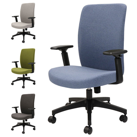 オフィスチェア 布張り デスクチェア 事務椅子 ワークチェア パソコンチェア 布張りチェア 学習椅子 おしゃれ シンプル 低め 北欧 会社 在宅勤務 LGN-1MA 肘あり 椅子(代引不可)