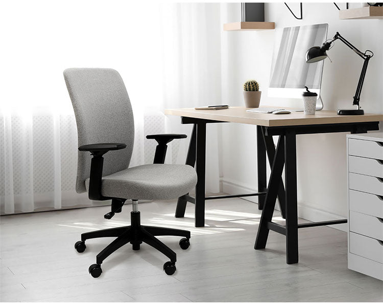 オフィスチェア 布張り デスクチェア 事務椅子 ワークチェア パソコンチェア 布張りチェア 学習椅子 おしゃれ シンプル 低め 北欧 会社 在宅勤務 LGN-1MA 肘あり 椅子(代引不可)