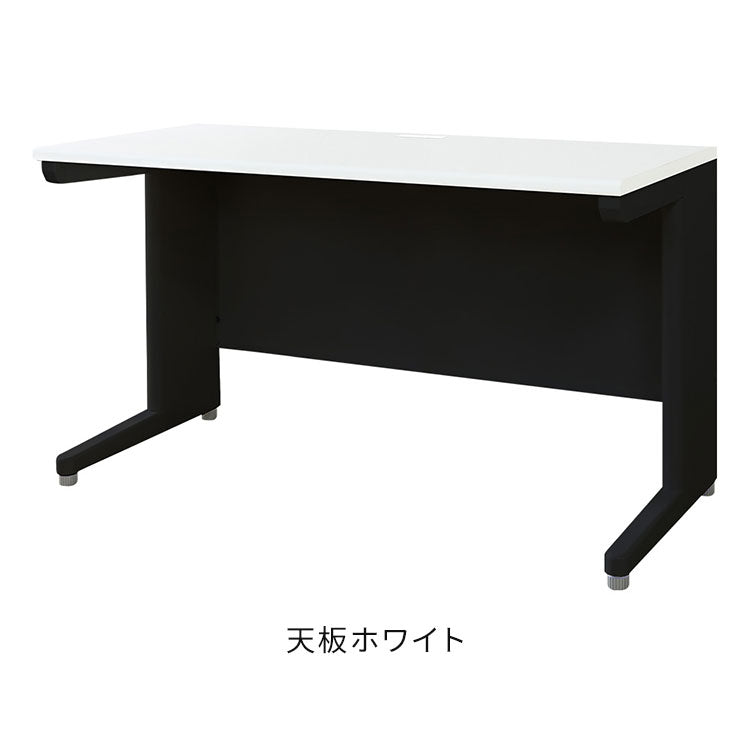 オフィスデスク 平机 本体ブラック スリム 幅1200×奥行600mm ワークデスク パソコンデスク 事務机 作業机 学習机 机 シンプル 木目 LHD-126B オフィスワーク デスク(代引不可)